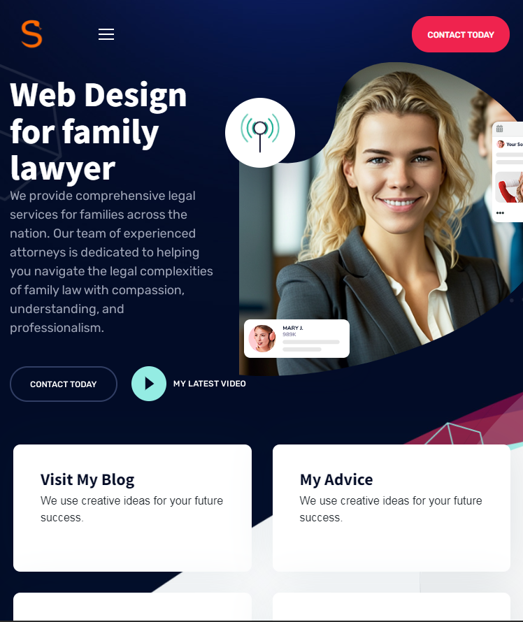 web design family lawyer